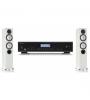 SISTEMA ROTEL A12 MKII  + MONITOR AUDIO COLUNAS SILVER 6 (PAR,,BRANCO LACADO)