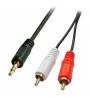 CABO 2X RCA - 3.5MM ESTÉREO M/M 15.0MT , 35686