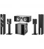 SISTEMA HOME CINEMA 704 S3 + 707 S3 + HTM72 S3 + DB2D ( PRETO LACADO )