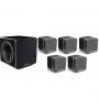 SISTEMA HOME CINEMA 5 X COLUNA MINX 12 (UNIDADE,PRETO) + 1 X SUBWOOFER X201 (UNIDADE,PRETO)