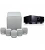 SISTEMA HOME CINEMA 5.1 RECEIVER RX-V4A + COLUNAS MASS 5.1 ( BRANCO )