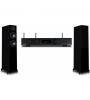 SISTEMA AUDIOLAB AMPLIFICADOR INTEGRADO STEREO STREAMER 6000A PLAY ( PRETO ) + WHARFEDALE COLUNAS 12.3 ( PAR , PRETO )