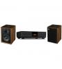 (KIT) SISTEMA AUDIOLAB AMPLIFICADOR CD/STREAMING/DAC/BLUETOOTH OMNIA ( PRETO ) + WHARFEDALE COLUNAS DENTON 85 ( PAR , WALNUT )