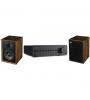 SISTEMA QUAD AMPLIFICADOR INTEGRADO COM BLUETOOTH/WIRELESS STREAMING VENA II PLAY ( PRETO ) + WHARFEDALE COLUNAS DENTON 85 ( PAR , WALNUT )