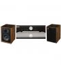 SISTEMA MUSICAL FIDELITY AMPLIFICADOR INTEGRADO M2S I ( PRETO ) + WHARFEDALE COLUNAS DENTON 85 ( PAR , WALNUT )