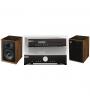 SISTEMA MUSICAL FIDELITY AMPLIFICADOR INTEGRADO M2S I ( PRETO ) + MUSICAL FIDELITY LEITOR DE AUDIO CD M2S CD ( PRETO ) + WHARFEDALE COLUNAS DENTON 85 ( PAR , WALNUT )