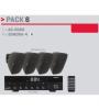 SISTEMA DE AUDIO PROF PACK 6 COM AMPLIFICADOR ESTéREO BT/USB/FM AS-6060 + 4  COLUNAS DE 8 OHMS,30W RMS COM IP66 SONORA-4N ( UNIDADE , PRETO )