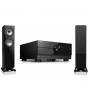 SISTEMA YAMAHA RECEIVER RX-A8A 11.2 + TANNOY COLUNAS REVOLUTION XT 8 F (PAR,PRETO LACADO)