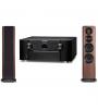 SISTEMA MARANTZ RECEIVER 8K 11.2 CANAIS SR8015 ( BLACK ) + WHARFEDALE COLUNAS EVO4.3 ( PAR , WALNUT )