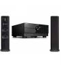 SISTEMA YAMAHA RECEIVER 8K RX-A8A 11.2 + WHARFEDALE COLUNAS EVO4.3 ( PAR , PRETO )