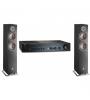 SISTEMA STEREO NAD C316 BEE V2 + DALI COLUNAS OBERON 7 ( PAR , PRETO )