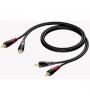 PROCAB CABO DE 2 X RCA/ MACHO - 2X RCA/ MACHO CLA800/10  (10.00 MT )